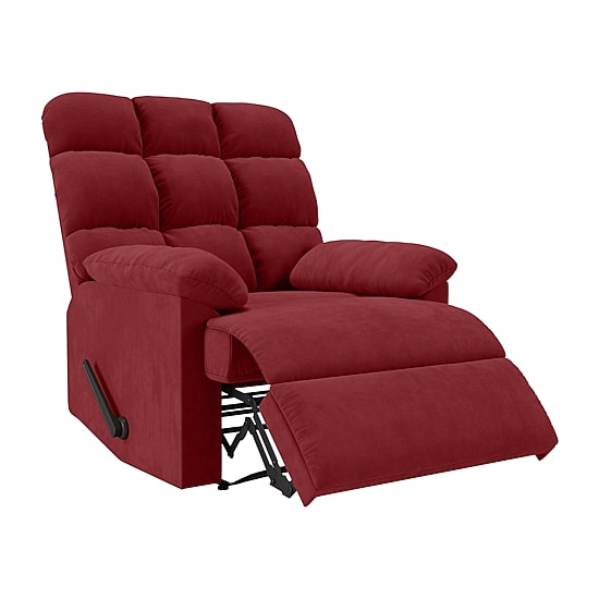 ProLounger Barbera Wall Hugger Biscuit Tufted Recliner in Stain-Resistant Microfiber