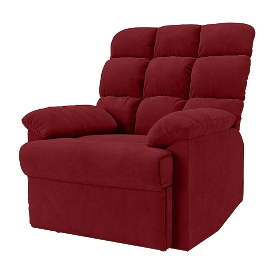 ProLounger Barbera Wall Hugger Biscuit Tufted Recliner in Stain-Resistant Microfiber