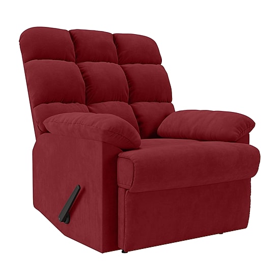 ProLounger Barbera Wall Hugger Biscuit Tufted Recliner in Stain-Resistant Microfiber