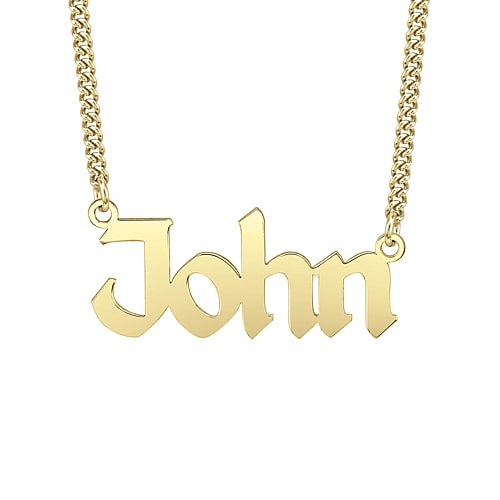 Mens 24K Gold Over Silver 20 Inch Pendant Necklace, One Size, Yellow