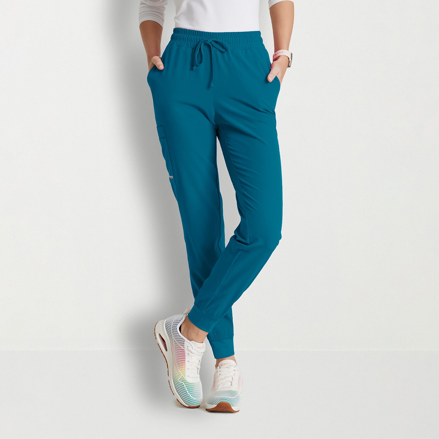 Skechers Skp552 Theory 4-Pocket Mid-Rise Jogger Womens Plus Tall STRETCH FABRIC Moisture Wicking Scrub Pant
