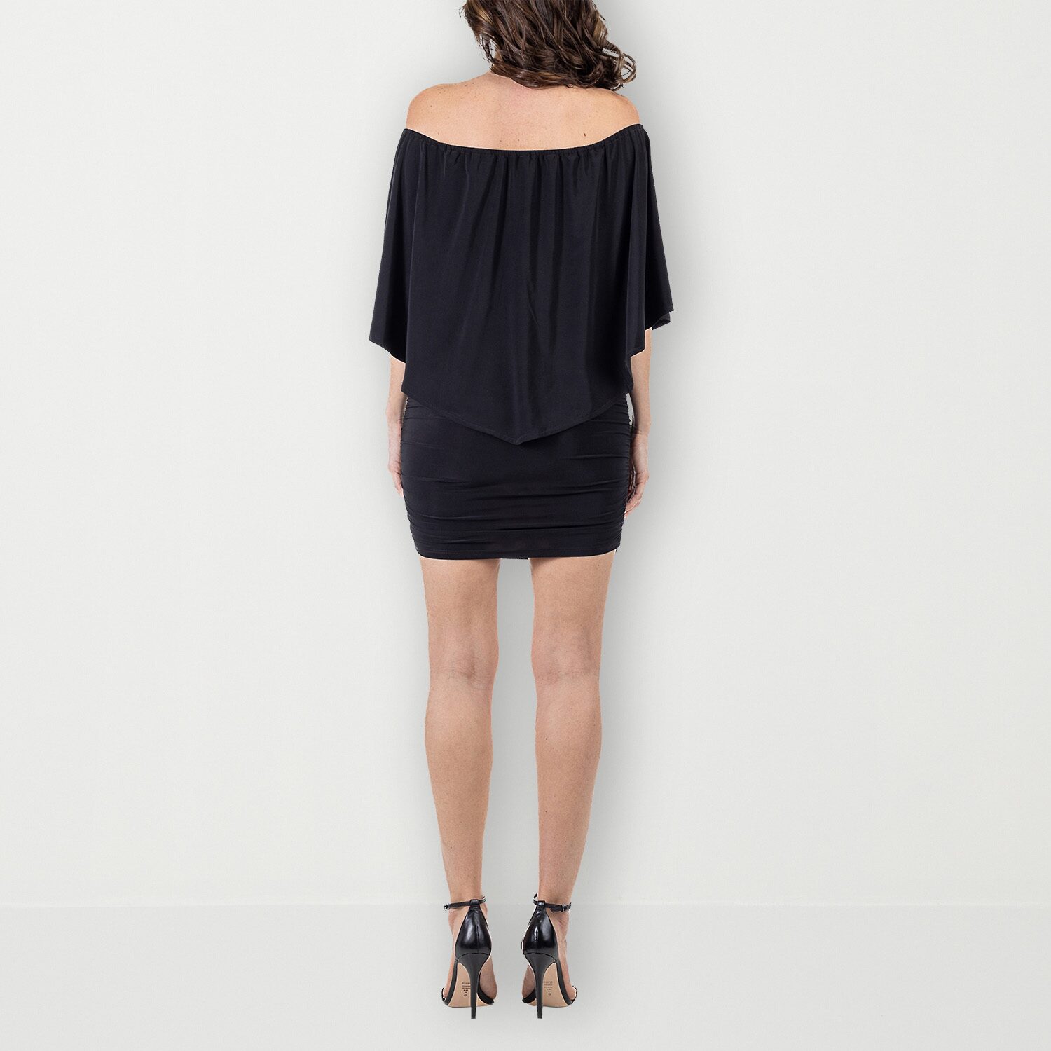 24seven Comfort Apparel Womens Straight Neck Short Sleeve Sheath Dress