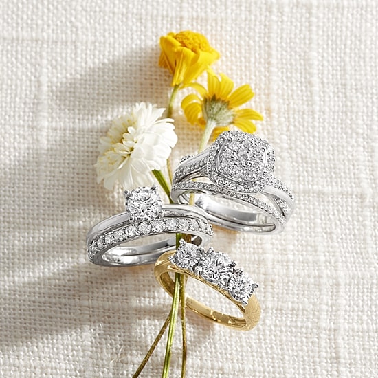 I Said Yes (H-I / I1) Womens 3/4 CT. T.W. Lab Grown White Diamond Sterling Silver Cushion Side Stone Halo Bridal Set