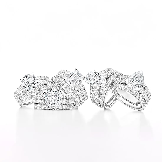 (H-I / SI1-SI2) Signature By Modern Bride Womens 5 CT. T.W. Lab Grown White Diamond in 14K Gold Pear Bridal Set