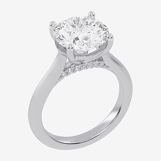 (G-H / Vs2-Si1) Womens 5 CT. T.W. Lab Grown White Diamond 14K Gold Solitaire Engagement Ring