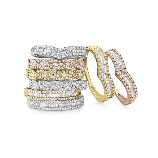 1/4 CT.T.W. Natural Diamond 10K Gold Anniversary Wedding Band