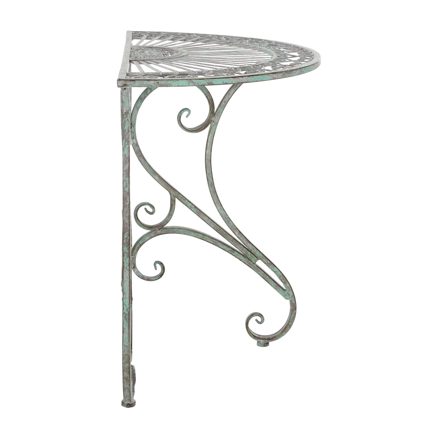 Annalise Patio Semi Circle Iron Console Table