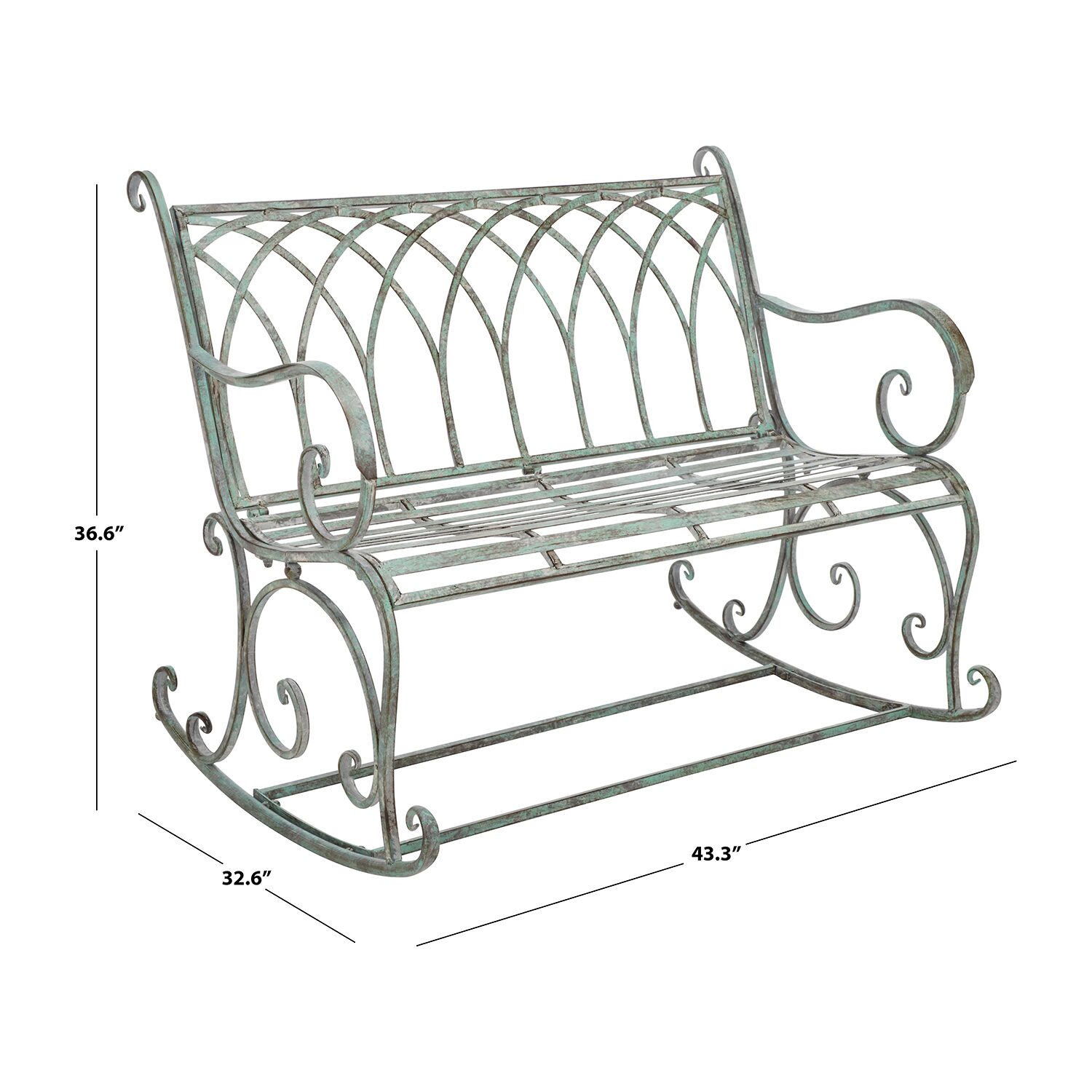 Safavieh Ressi Patio Collection Rocking Bench