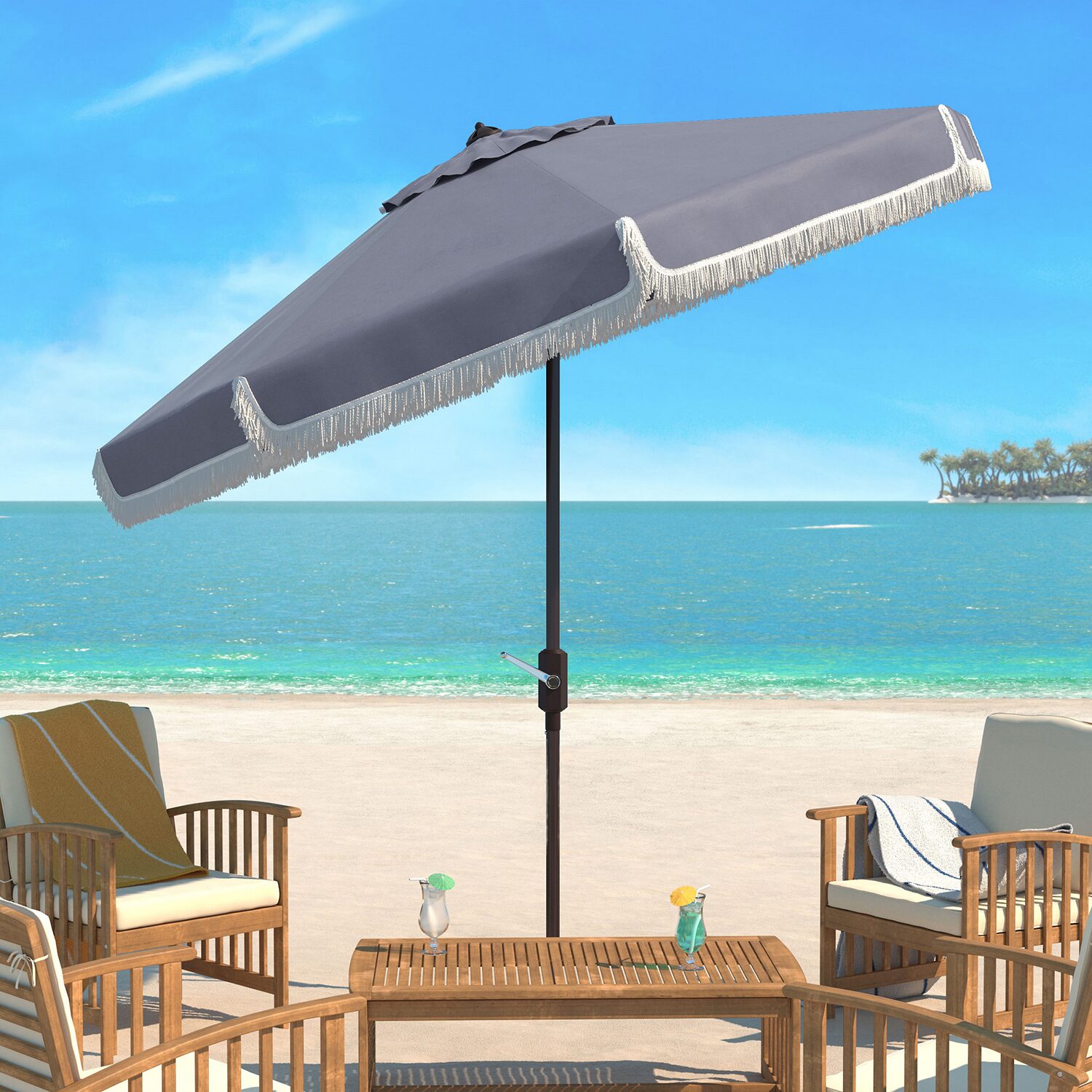 Safavieh Milan Patio Collection Umbrella
