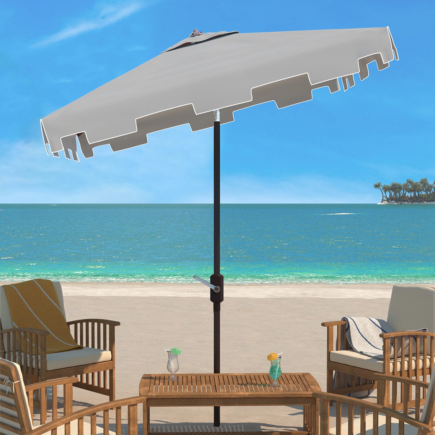 Safavieh Zimmerman Patio Collection Umbrella