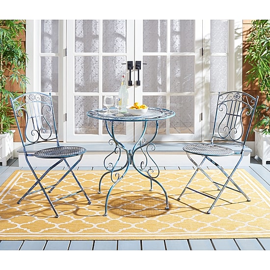 Safavieh Semly Patio Collection 3-pc. Bistro Set Folding