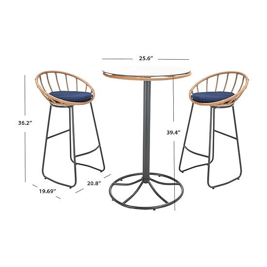 Safavieh Lersa Patio Collection 3-pc. Bistro Set
