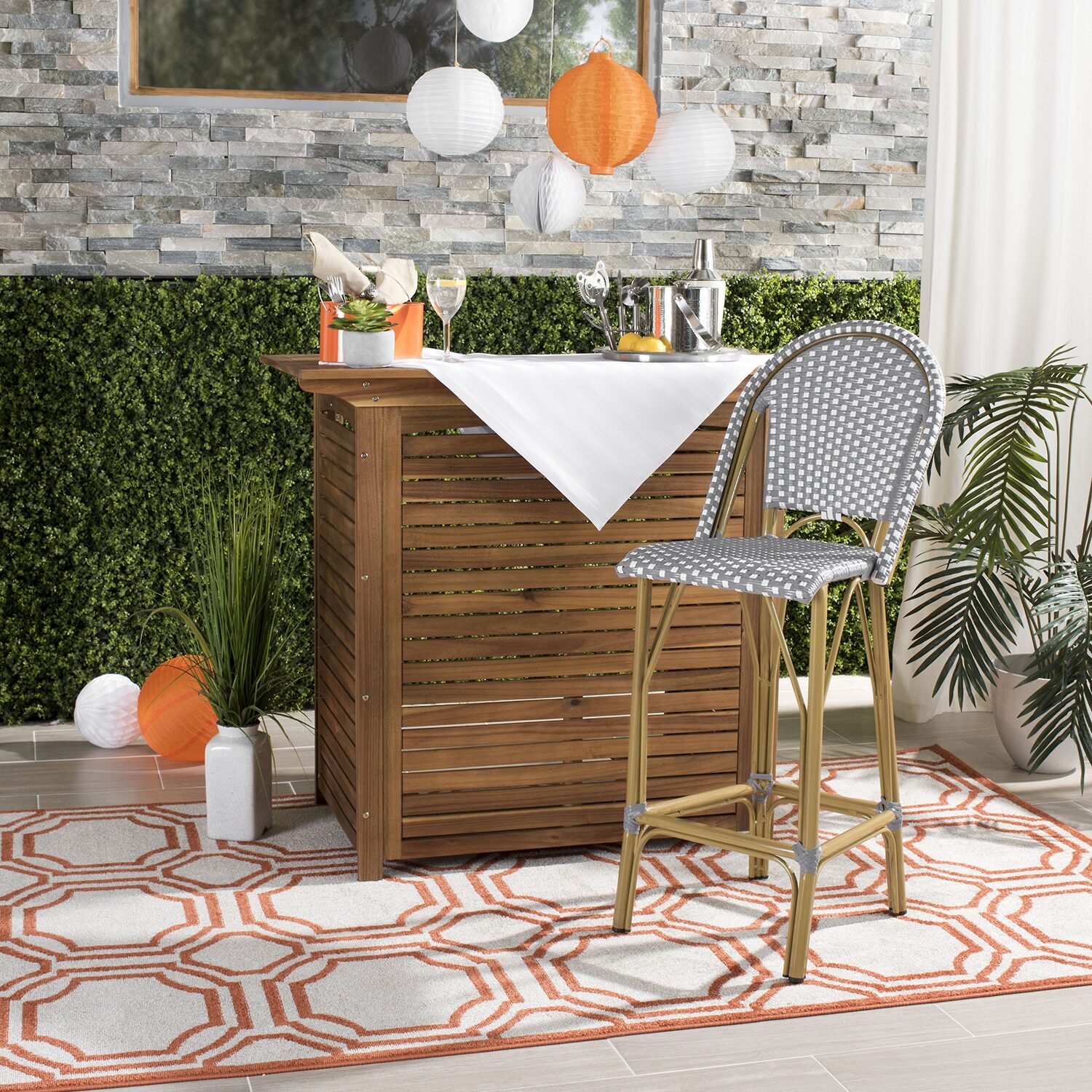 Safavieh Ford Patio Collection Bar Stool