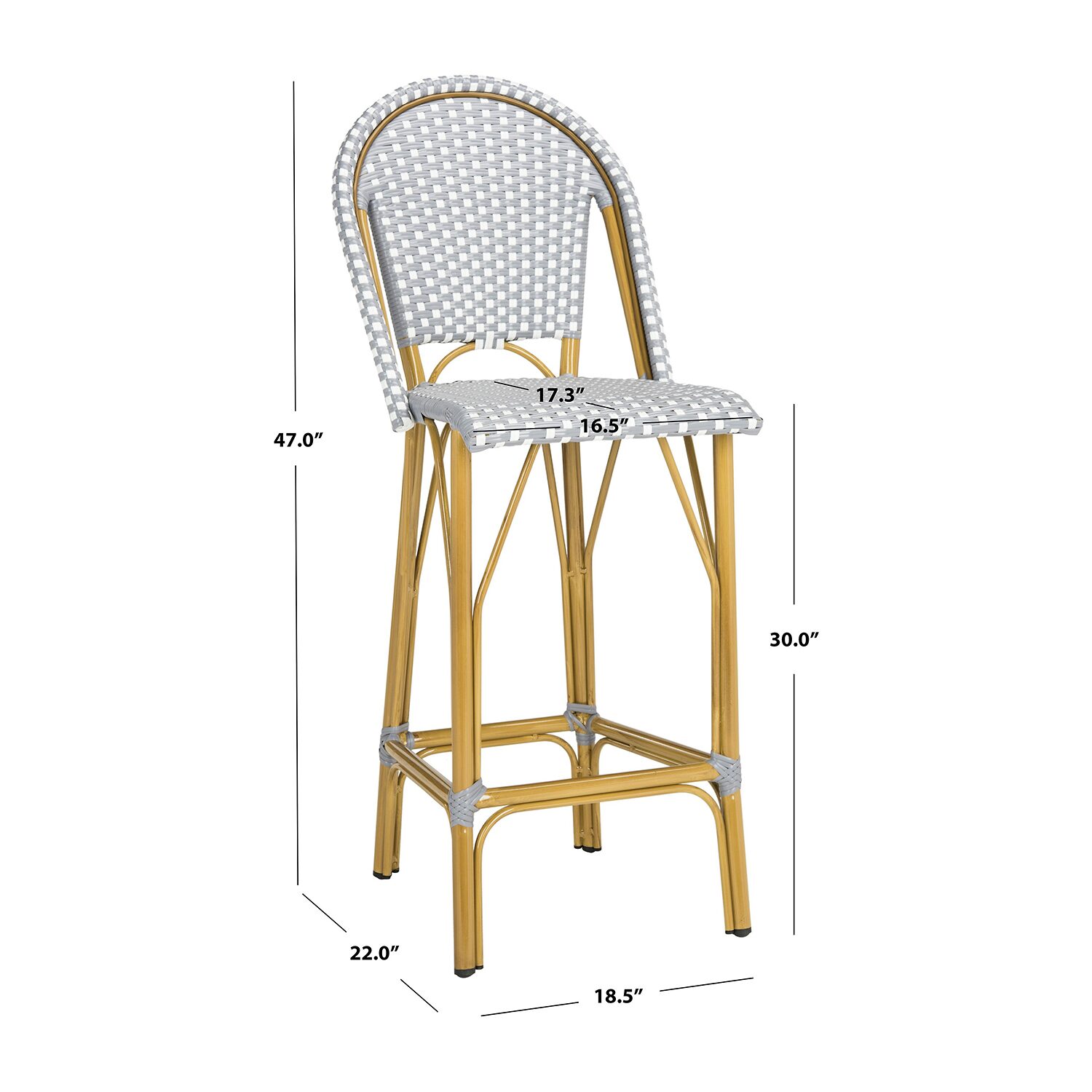 Safavieh Ford Patio Collection Bar Stool