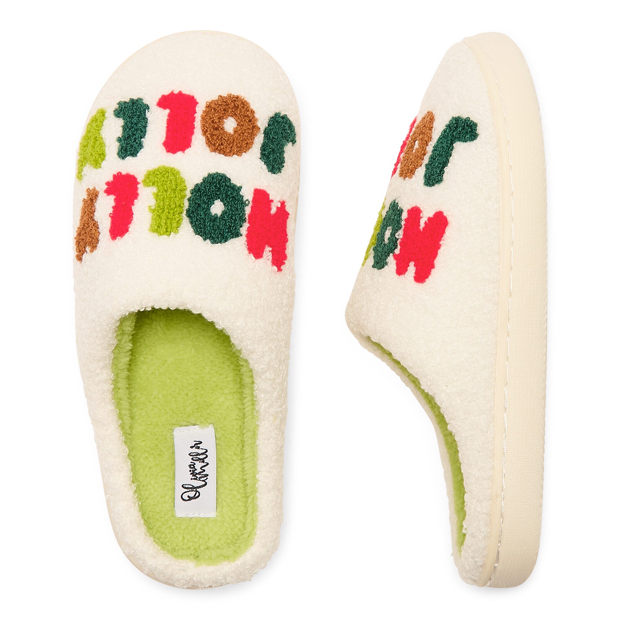 Olivia Miller Holiday Womens Slip-On Slippers