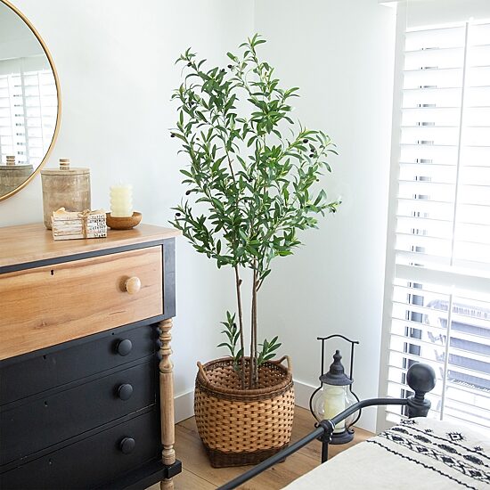 Nearly Natural 6ft. Green Minimalist Olive Indoor Artificial Tree