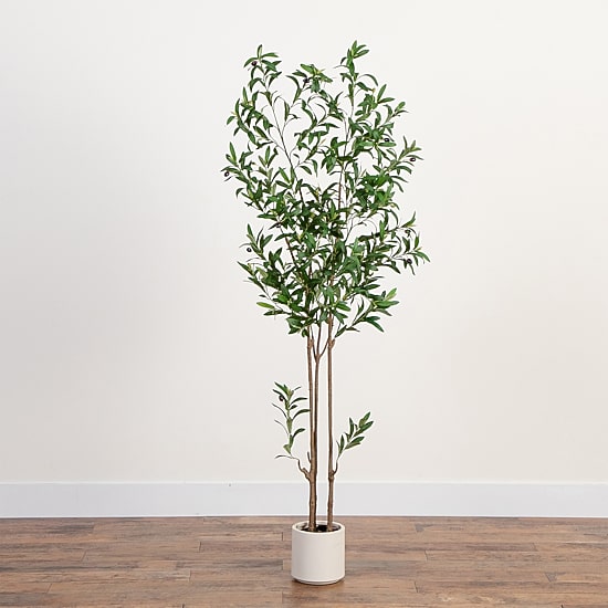 Nearly Natural 6ft. Green Minimalist Olive Indoor Artificial Tree