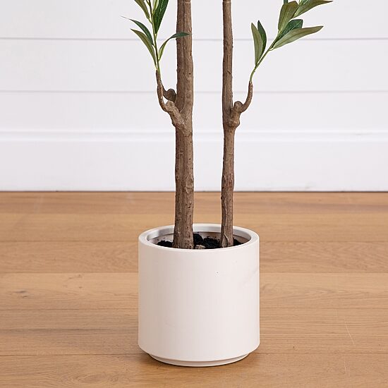 Nearly Natural 6ft. Green Minimalist Olive Indoor Artificial Tree