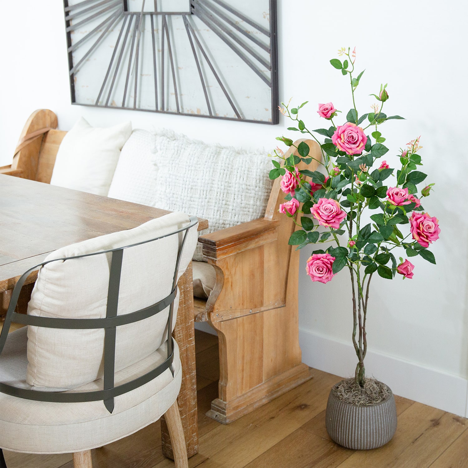 Nearly Natural 4ft. Pink Rose Indoor Artificial Tree