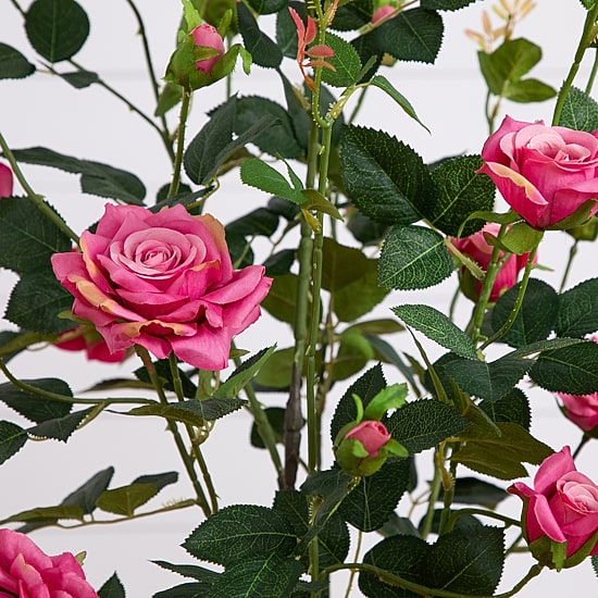 Nearly Natural 4ft. Pink Rose Indoor Artificial Tree