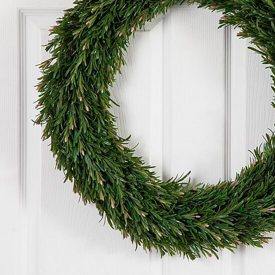 Nearly Natural 24in. Green Rosemary Wreath