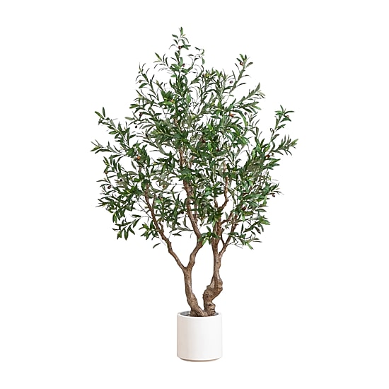 Nearly Natural 6ft. Green Grand Olive Indoor Artificial Tree