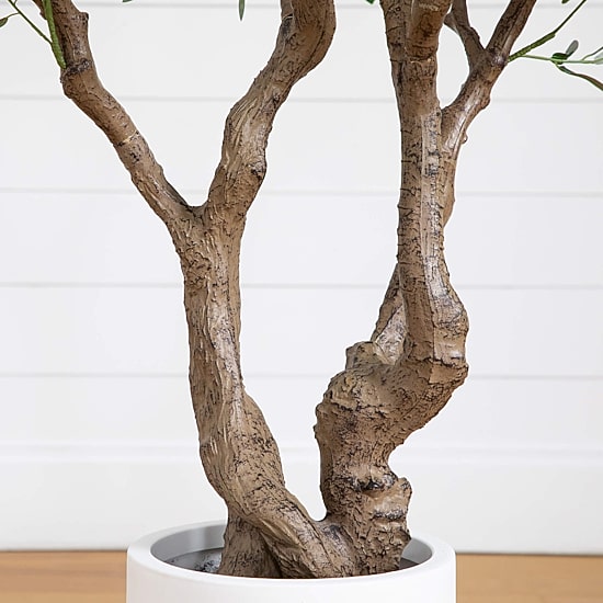 Nearly Natural 6ft. Green Grand Olive Indoor Artificial Tree