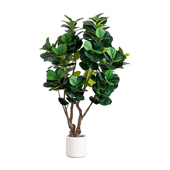 Nearly Natural 6ft. Green Grand Fiddle Leaf Indoor Artificial Tree