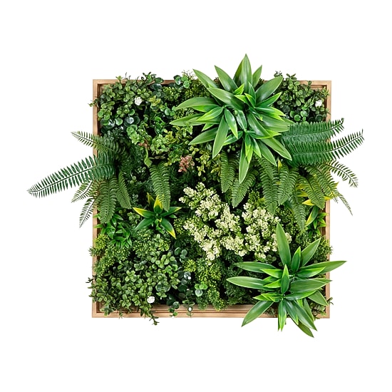 Nearly Natural 20in. X 20in. Green Lighted Queensland Rainforest Wall Panel Artificial Plant