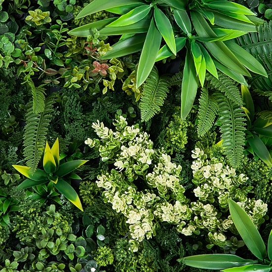 Nearly Natural 20in. X 20in. Green Lighted Queensland Rainforest Wall Panel Artificial Plant
