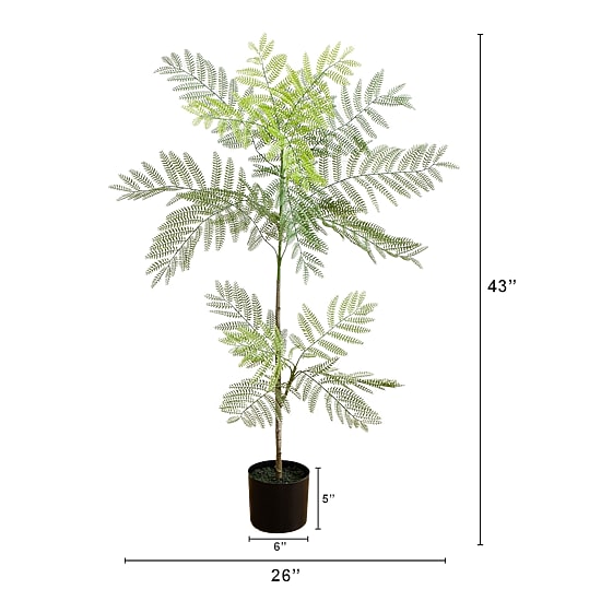 Nearly Natural 3.5ft. Green Minimalist Jacaranda Artificial Plant