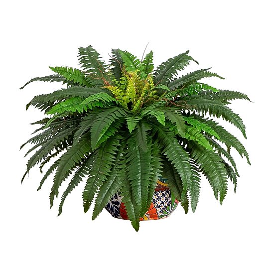 Nearly Natural 20in Green Double Boston Fern Artificial Plant
