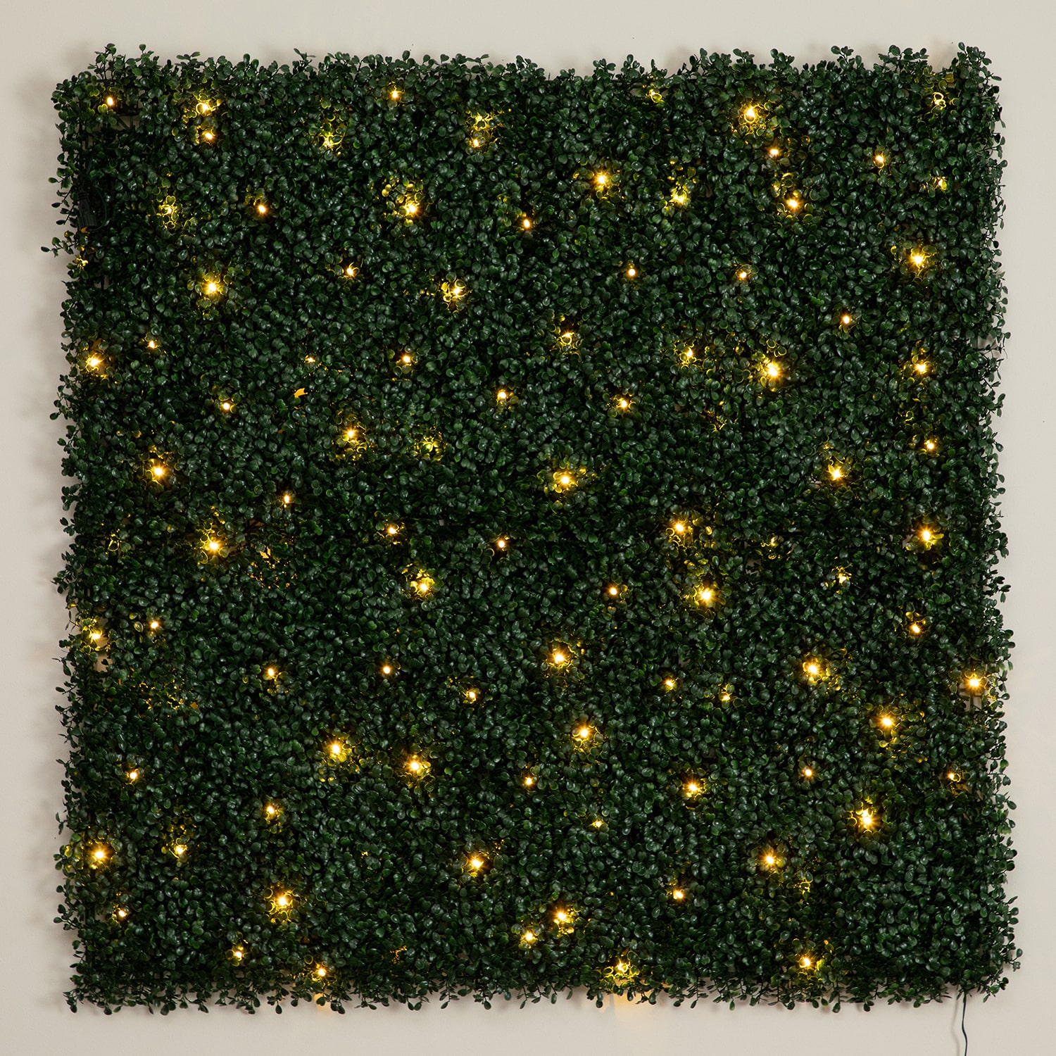 Nearly Natural 40in. X 40in. Green Lighted Boxwood Wall Panel Artificial Plant