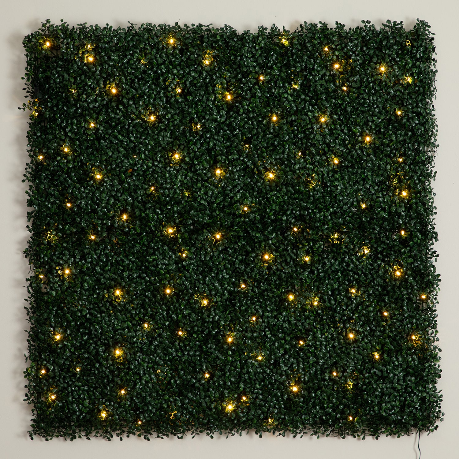 Nearly Natural 40in. X 40in. Green Lighted Boxwood Wall Panel Artificial Plant
