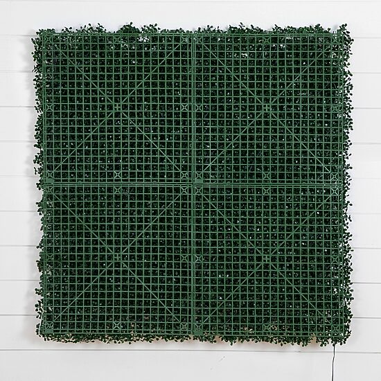 Nearly Natural 40in. X 40in. Green Lighted Boxwood Wall Panel Artificial Plant