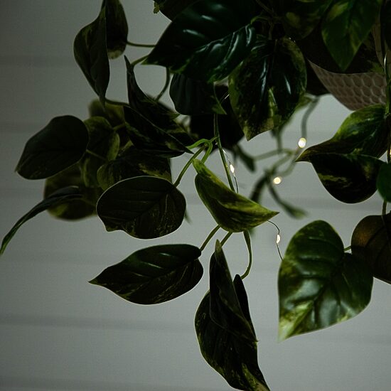 Nearly Natural 24in. Green Lighted Pothos Artificial Plant