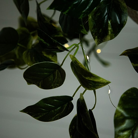Nearly Natural 24in. Green Lighted Pothos Artificial Plant