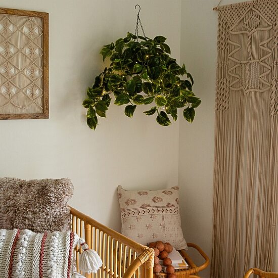 Nearly Natural 24in. Green Lighted Pothos Artificial Plant