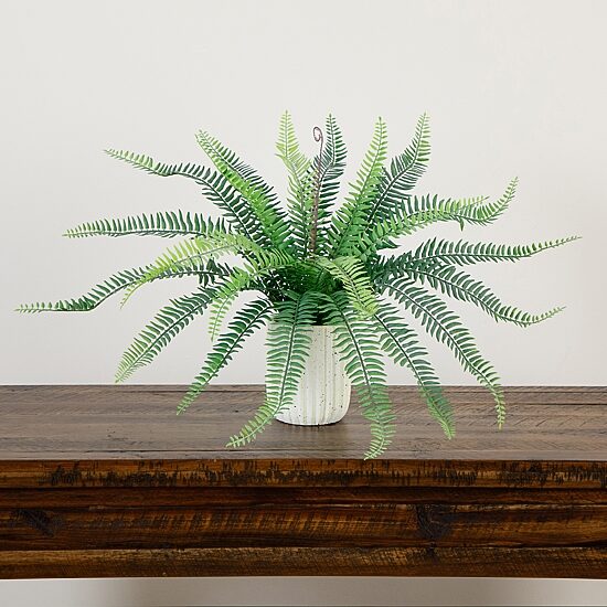 Nearly Natural 16in Green Fern Artificial Plant
