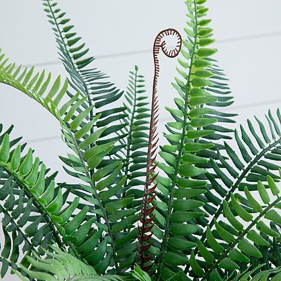 Nearly Natural 16in Green Fern Artificial Plant