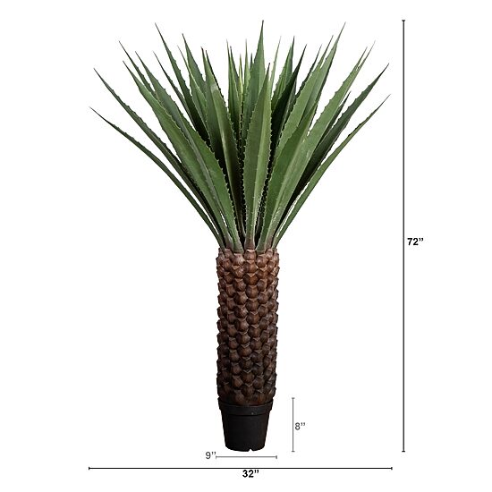 Nearly Natural 6ft. Green Agave Indoor Artificial Tree