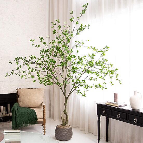 Nearly Natural 10ft. Green Minimalist Citrus Indoor Artificial Tree