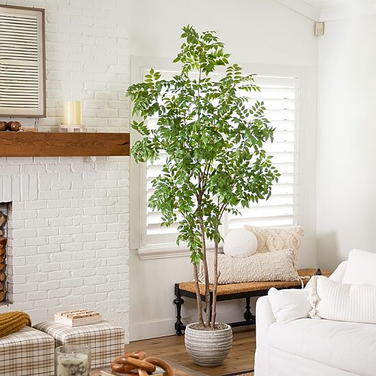 Nearly Natural 8ft. Green Sumac Indoor Artificial Tree
