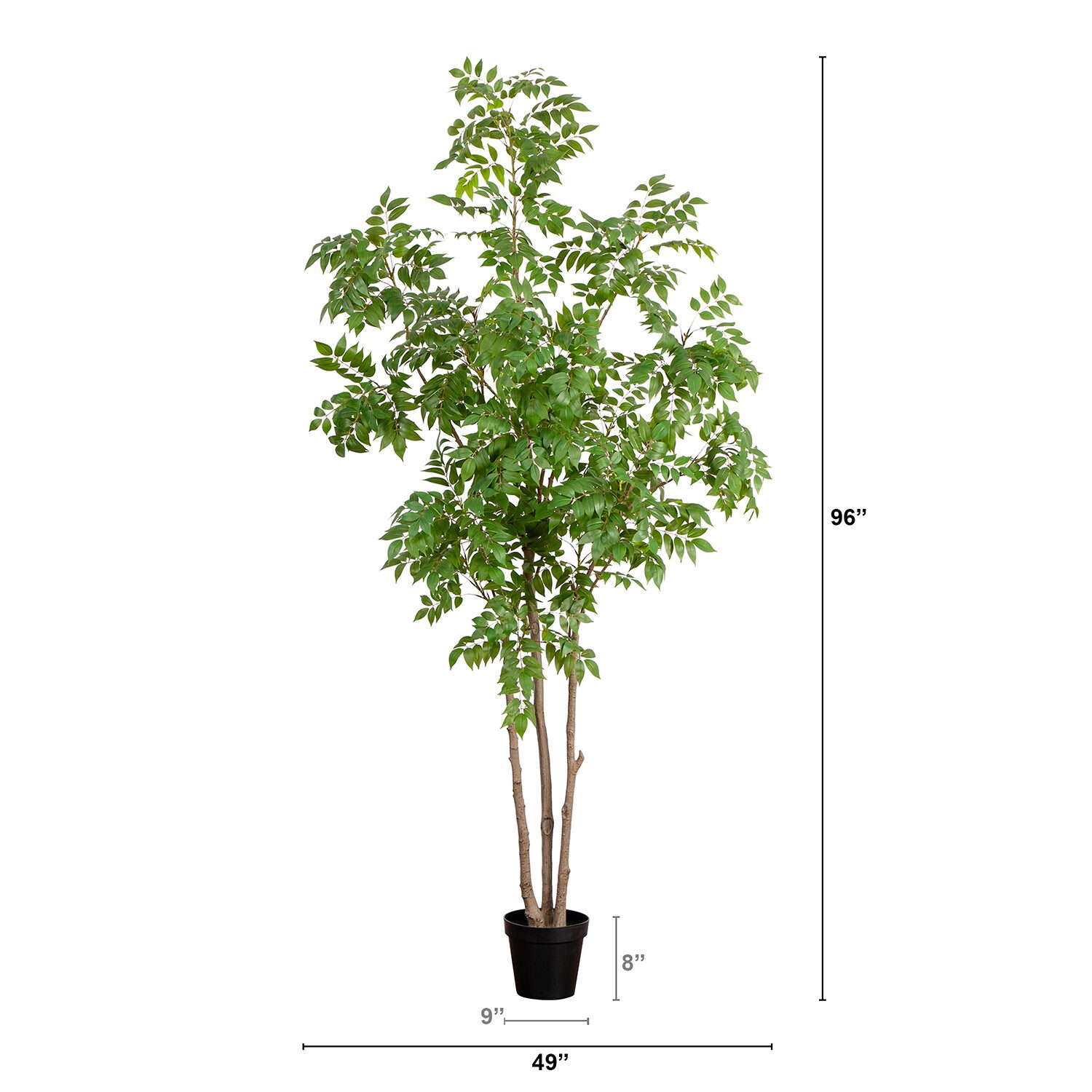 Nearly Natural 8ft. Green Sumac Indoor Artificial Tree
