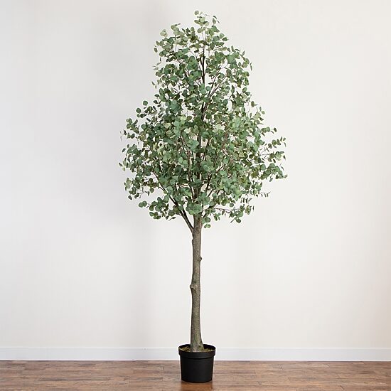Nearly Natural 12ft. Green Eucalyptus Indoor Artificial Tree