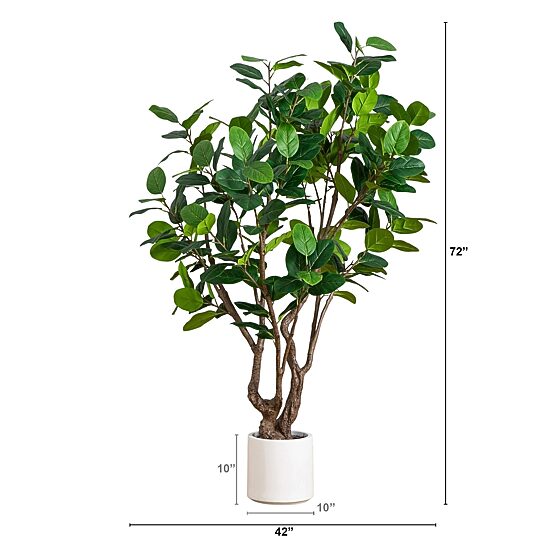 Nearly Natural 6ft. Green Audrey Ficus Indoor Artificial Tree