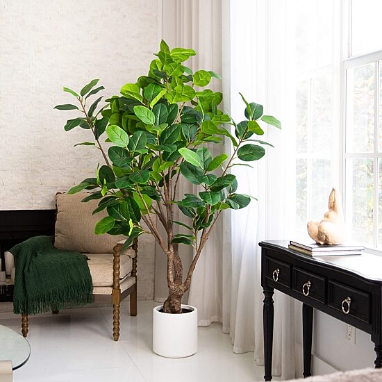 Nearly Natural 6ft. Green Audrey Ficus Indoor Artificial Tree