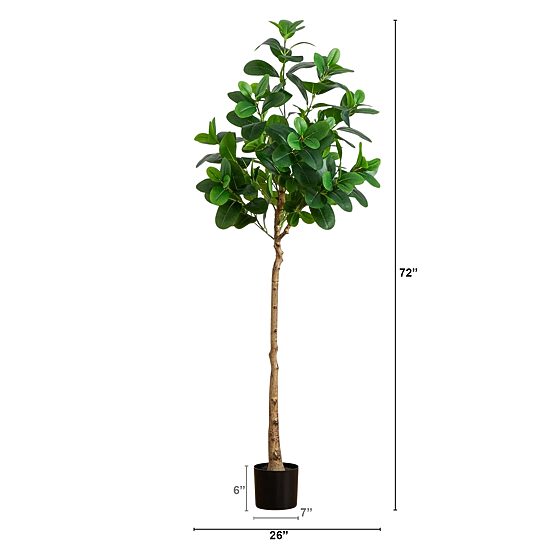 Nearly Natural 6ft. Green Audrey Ficus Indoor Artificial Tree