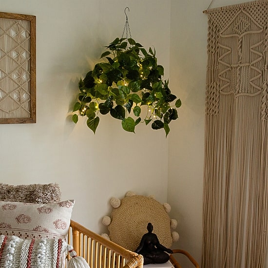 Nearly Natural 24in. Green Lighted Philodendron Artificial Plant