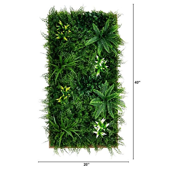 Nearly Natural 20in. X 20in. Green Costa Rican Forest Wall Panel Artificial Plant